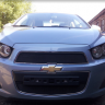 Защита радиатора "Standart" Chevrolet Aveo (2011-2015) верх, чёрная купить недорого с доставкой в Орел