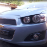 Защита радиатора "Standart" Chevrolet Aveo (2011-2015) верх, чёрная купить недорого с доставкой в Орел