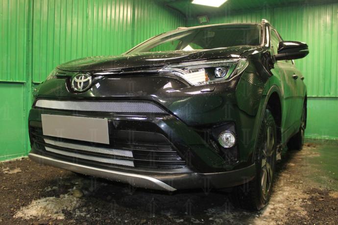 Защита радиатора "Standart" Toyota RAV4 (2015-2019) низ, хром купить недорого с доставкой в Орел