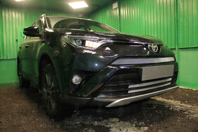 Защита радиатора "Standart" Toyota RAV4 (2015-2019) низ, хром купить недорого с доставкой в Орел