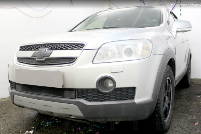 Защита радиатора "Standart" Chevrolet Captiva (2006-2011) низ, чёрная купить недорого с доставкой в Орел