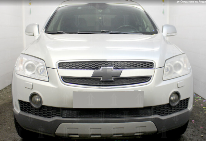 Защита радиатора "Standart" Chevrolet Captiva (2006-2011) низ, чёрная купить недорого с доставкой в Орел