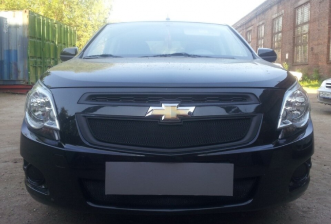 Защита радиатора "Standart" Chevrolet Cobalt (2013-н.в.) низ, чёрная купить недорого с доставкой в Орел