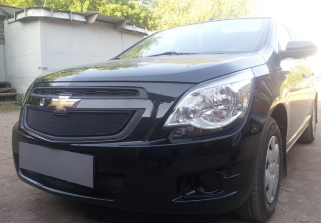 Защита радиатора "Standart" Chevrolet Cobalt (2013-н.в.) низ, чёрная купить недорого с доставкой в Орел