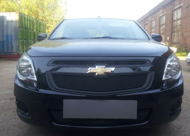 Защита радиатора "Standart" Chevrolet Cobalt (2013-н.в.) низ, чёрная купить недорого с доставкой в Орел