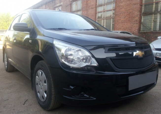 Защита радиатора "Standart" Chevrolet Cobalt (2013-н.в.) низ, чёрная купить недорого с доставкой в Орел