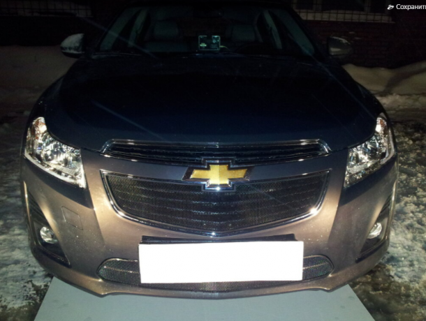 Защита радиатора "Standart" Chevrolet Cruze (2012-2015) верх, чёрная купить недорого с доставкой в Орел