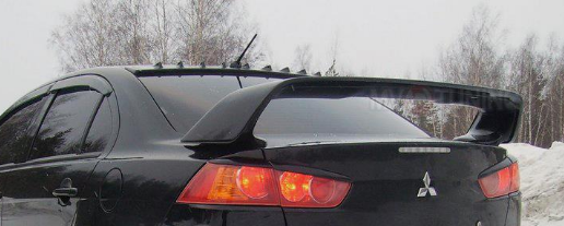 Накладка (юбка) заднего бампера "EVO" var №1 для Mitsubishi Lancer X (2007-2016) купить недорого с доставкой в Орел
