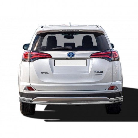 Защита заднего бампера «Труба с уголками» (d51/40) для Toyota RAV4 рестайлинг, (2015-н.в.)(Окрашенное) купить недорого с доставкой в Орел