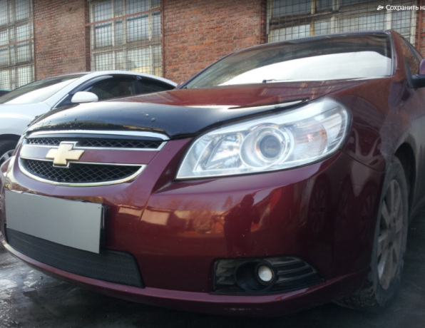 Защита радиатора "Standart" Chevrolet Epica (2006-2013) чёрная купить недорого с доставкой в Орел