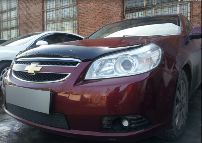 Защита радиатора "Standart" Chevrolet Epica (2006-2013) чёрная купить недорого с доставкой в Орел
