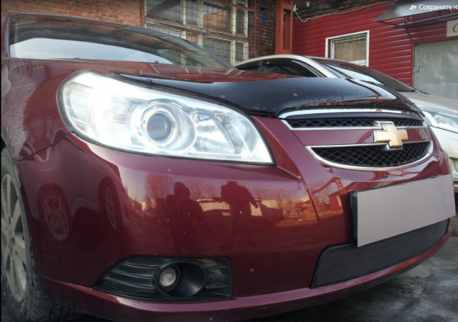 Защита радиатора "Standart" Chevrolet Epica (2006-2013) чёрная купить недорого с доставкой в Орел