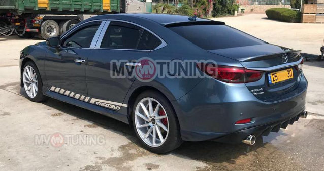 Диффузор заднего бампера var №4 (с килями) для Mazda 6 (2013 - н.в.) купить недорого с доставкой в Орел