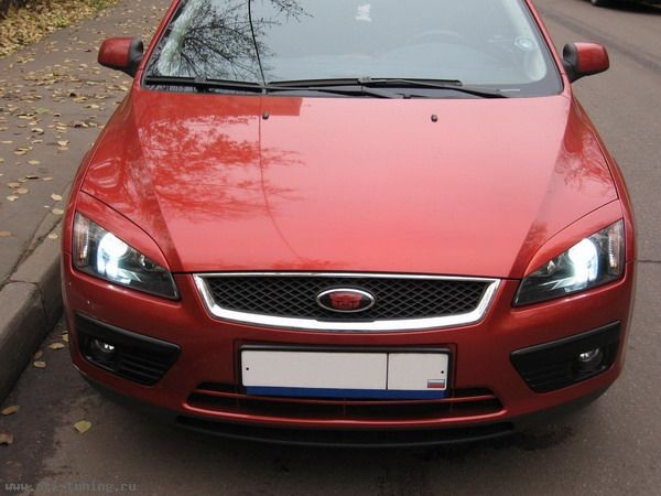 Накладки на фары (реснички) широкие var №2 для Ford Focus 2 (2004-2008) купить недорого с доставкой в Орел