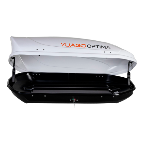 Автобокс YUAGO OPTIMA (тиснение) (EuroLock), белый, 390л купить недорого с доставкой в Орел