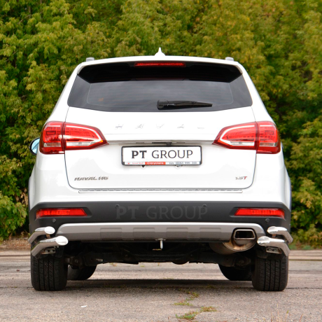 Защита заднего бампера двойная угловая d63/51мм (НПС) HAVAL H6 (2014-н.в.) купить недорого с доставкой в Орел