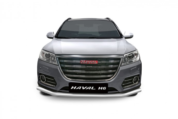 Защита переднего бампера одинарная 63 мм (НПС) HAVAL H6 (2014-н.в.) купить недорого с доставкой в Орел