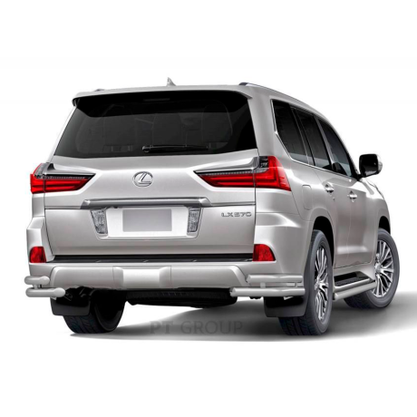 Защита заднего бампера двойная угловая d63/51мм (НПС) LEXUS 450D (2015-н.в.) купить недорого с доставкой в Орел