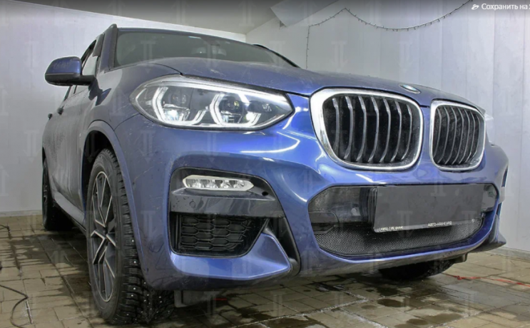 Защита радиатора "Standart" BMW X3 (2017-2021) чёрная купить недорого с доставкой в Орел
