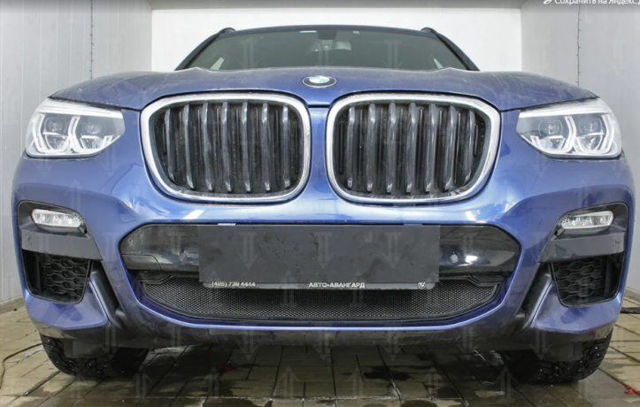 Защита радиатора "Standart" BMW X3 (2017-2021) чёрная купить недорого с доставкой в Орел