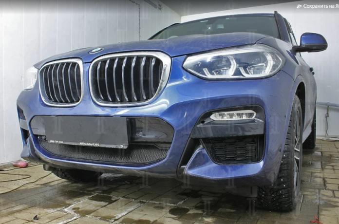 Защита радиатора "Standart" BMW X3 (2017-2021) чёрная купить недорого с доставкой в Орел