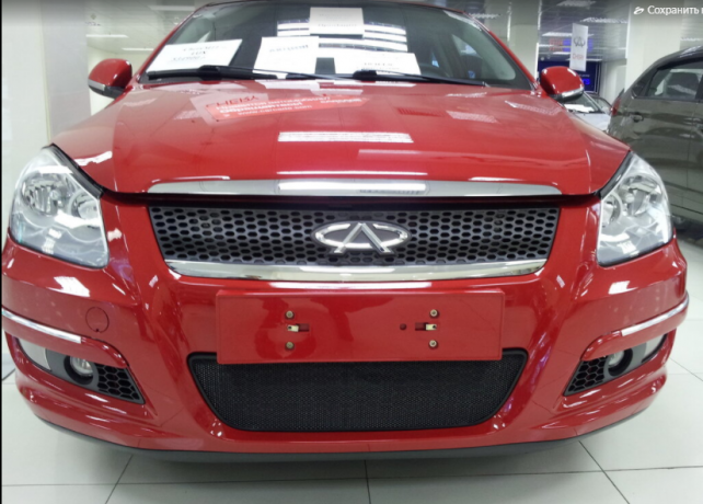 Защита радиатора "Standart" Chery M11 (2010-2016) чёрная купить недорого с доставкой в Орел