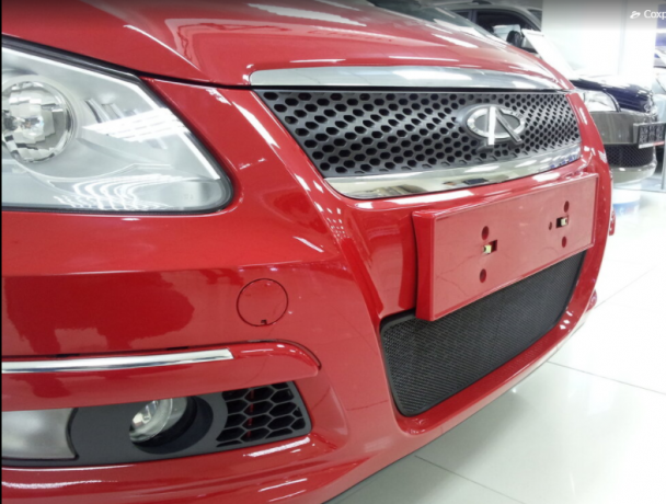 Защита радиатора "Standart" Chery M11 (2010-2016) чёрная купить недорого с доставкой в Орел