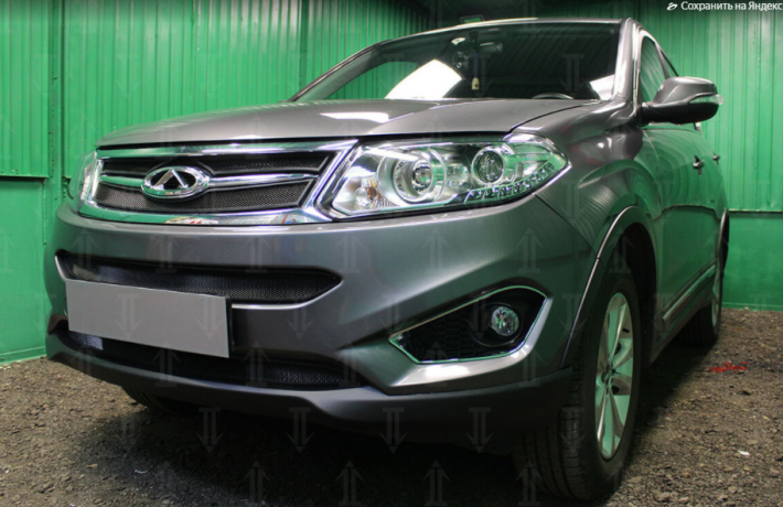 Защита радиатора "Standart" Chery Tiggo 5 (2014-2016) низ, чёрная купить недорого с доставкой в Орел