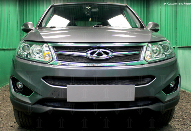Защита радиатора "Standart" Chery Tiggo 5 (2014-2016) низ, чёрная купить недорого с доставкой в Орел